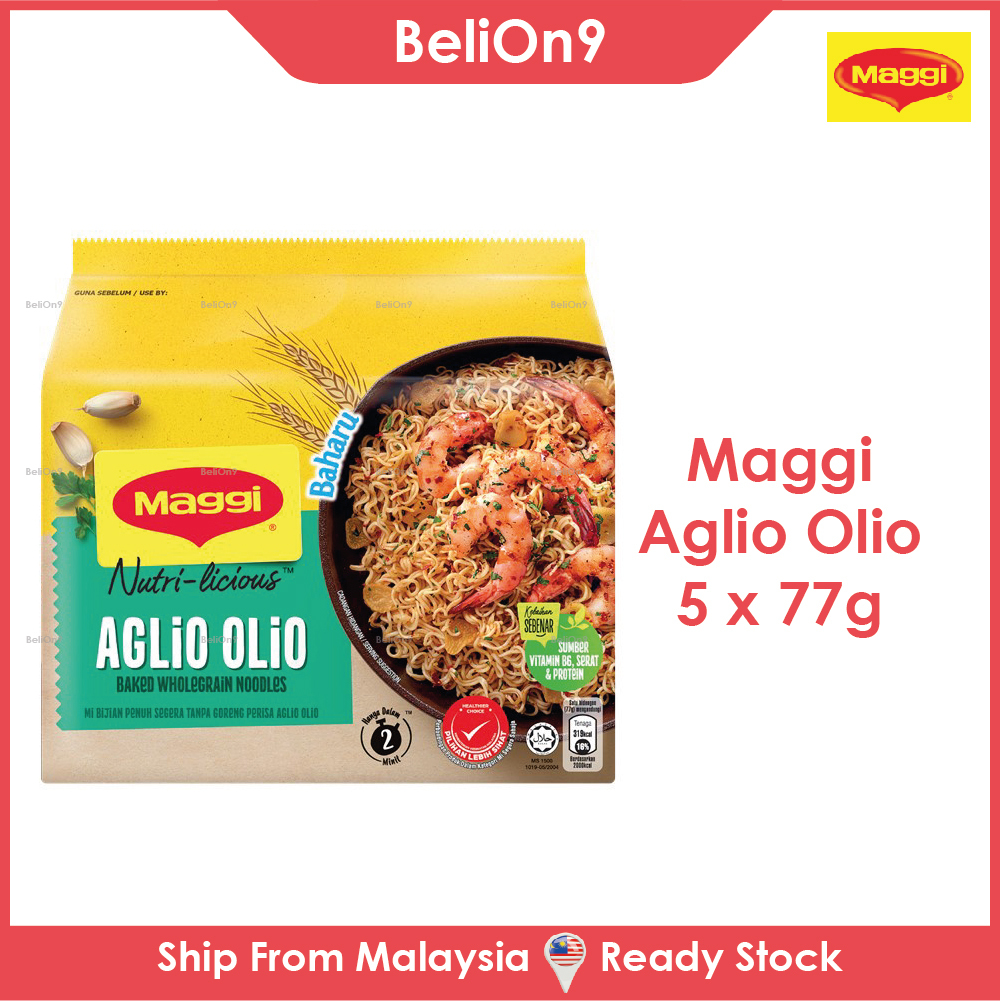 [BeliOn9] Nestle MAGGI Nutri-Licious Aglio Olio 77g x 5 Packs Instant Noodles