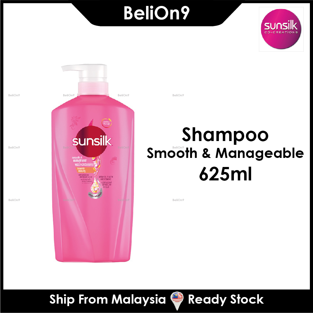 [BeliOn9] Sunsilk Smooth & Manageable Hair Shampoo 625ml - Pink - New Packaging