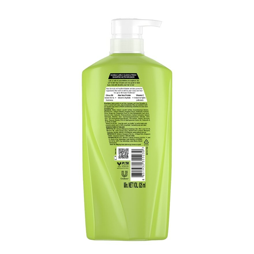 [BeliOn9] Sunsilk Clean & Fresh Hair Shampoo 625ml - Green - New Packaging