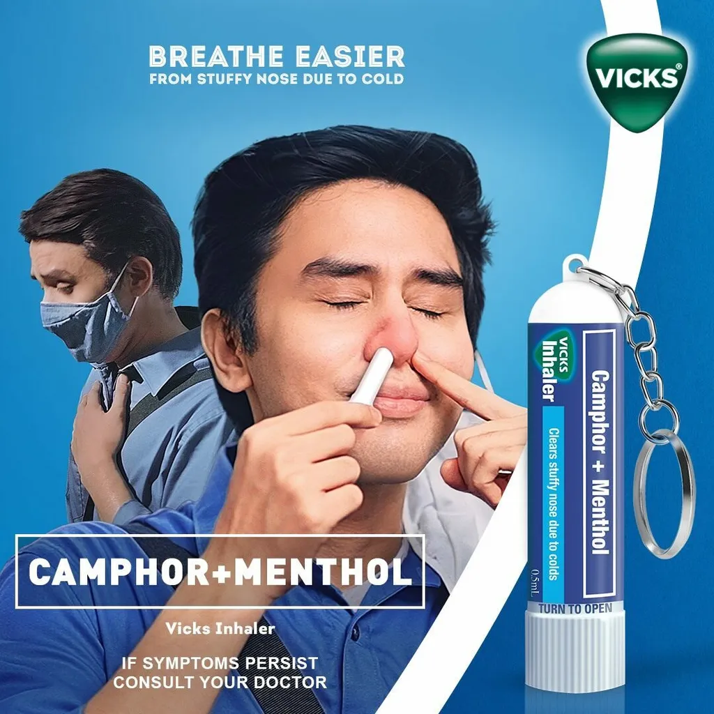 BeliOn9] Vicks Inhaler Clear Stuffy Nose Due to Colds 0.5ml