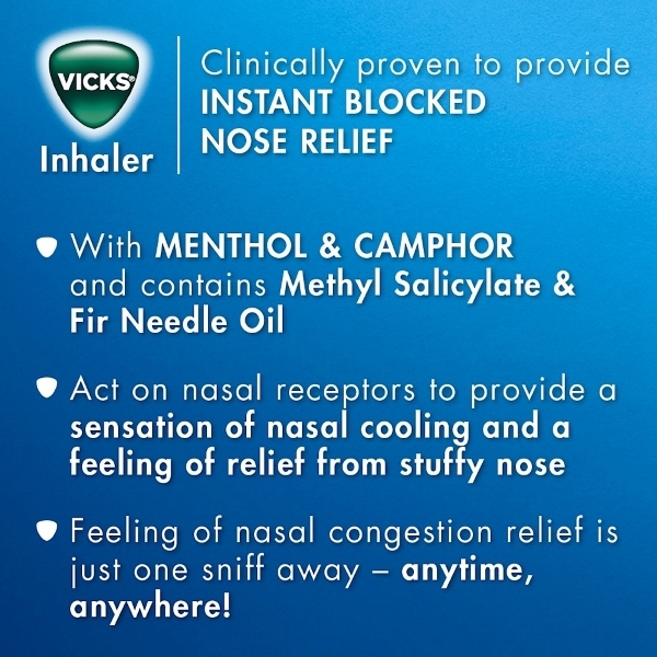[BeliOn9] Vicks Inhaler Clear Stuffy Nose Due to Colds 0.5ml
