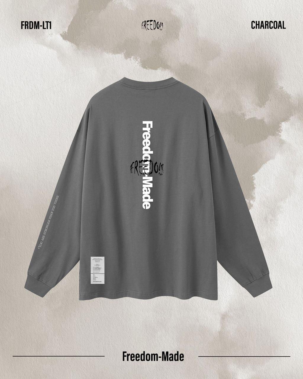 實體炭灰色背面