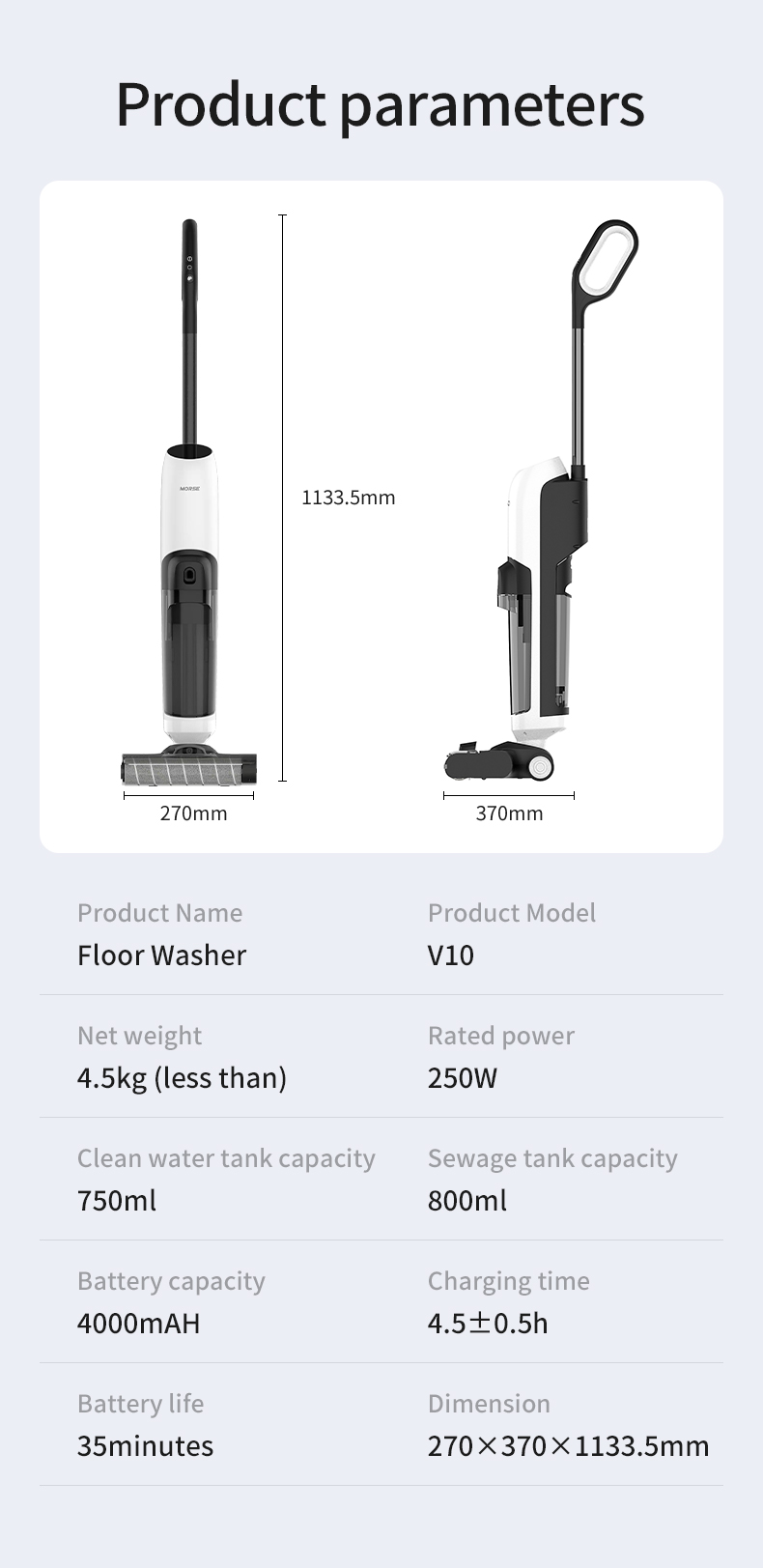 V10 parameters