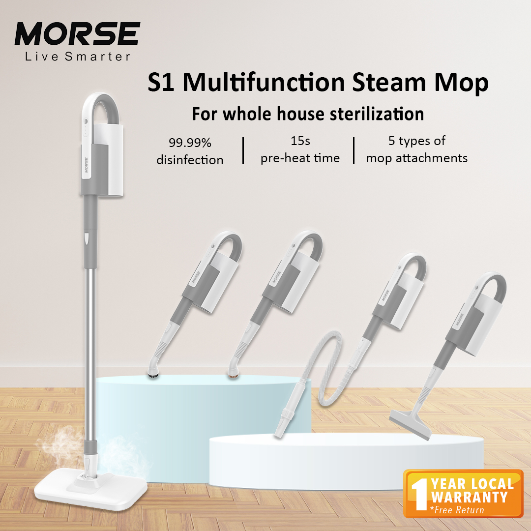S1 Multifuction Steam Mop – Morse Electronics | Robotic Vacuum | Cordless  Vacuum | Dust Mite Cleaner | Malaysia