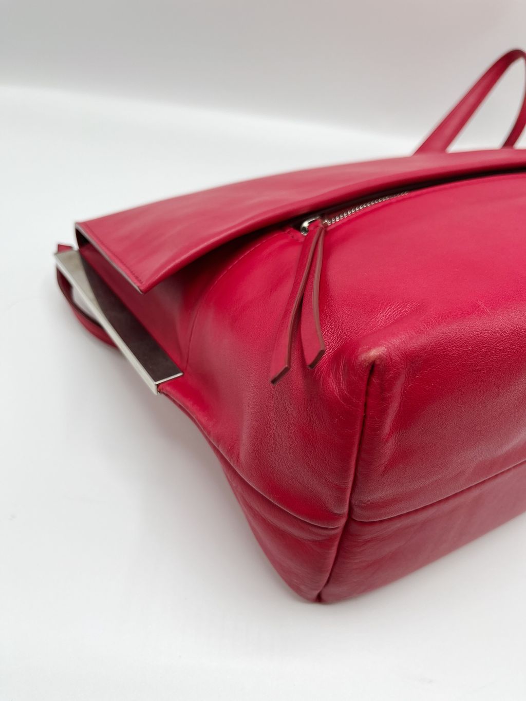 CELINE Large flap on Chain Wallet Leather Gray/Pink Shoulder bag 20110 –  BRANDSHOP-RESHINE