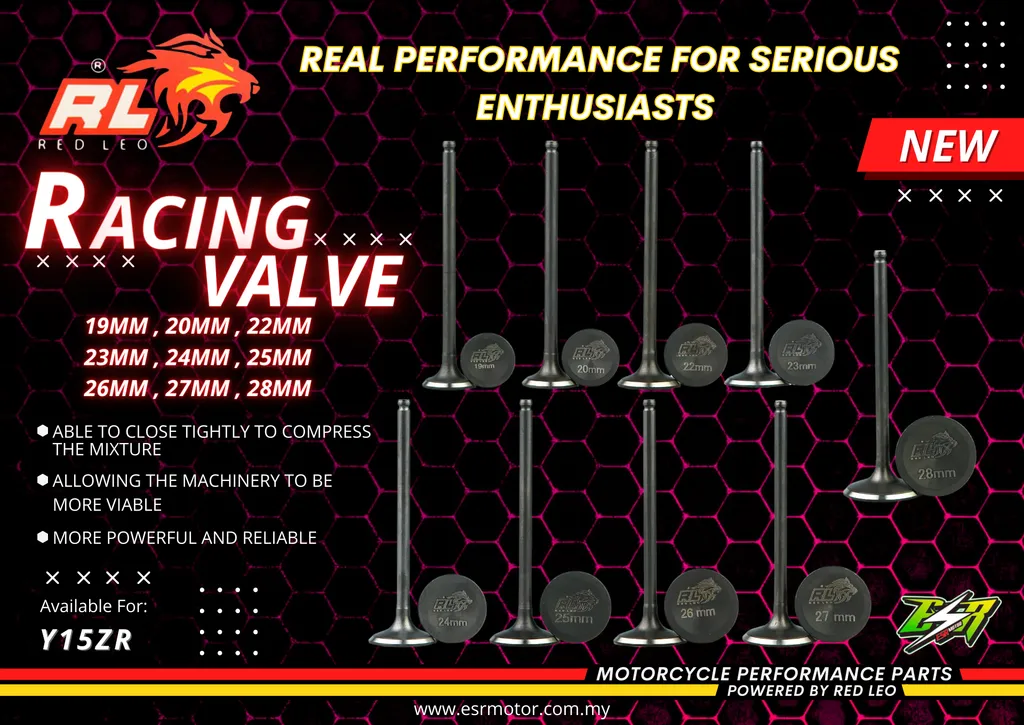 RACING VALVE RED LEO Y16ZR / Y15ZR / RS150 / LC135