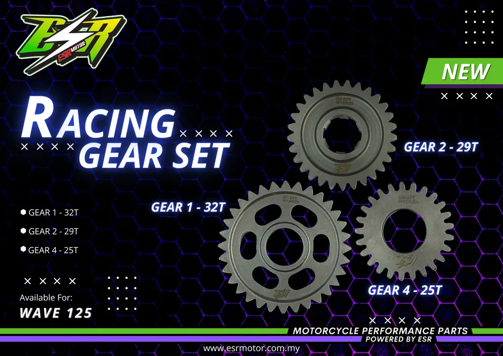 ESR RACING GEAR Y15ZR / FZ150 / WAVE 125 / LC135 4S
