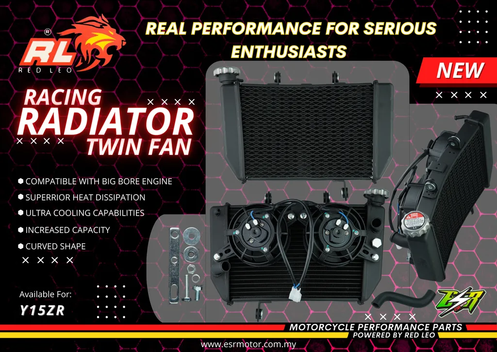 RADIATOR RED LEO Y15 V1&V2 / LC135 / RS150