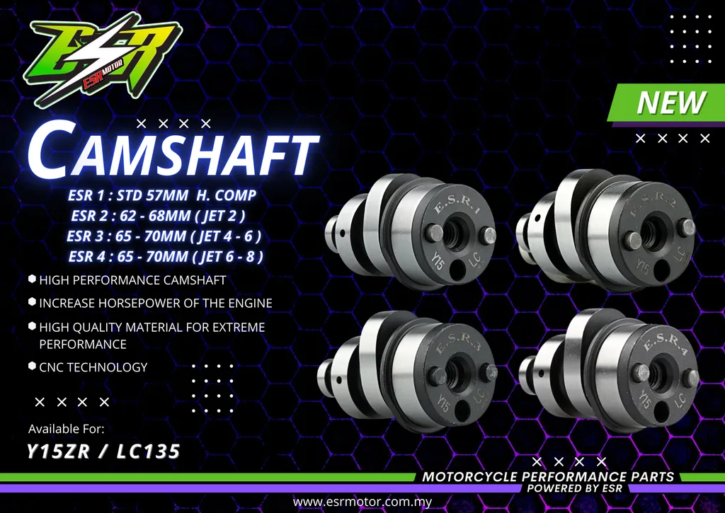 CAMSHAFT ESR MOTOR Y15ZR & LC135