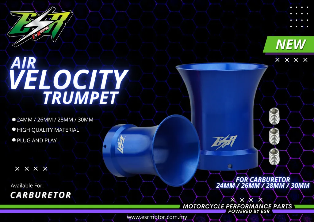AIR VELOCITY TRUMPET CARBURETOR - ESR MOTOR