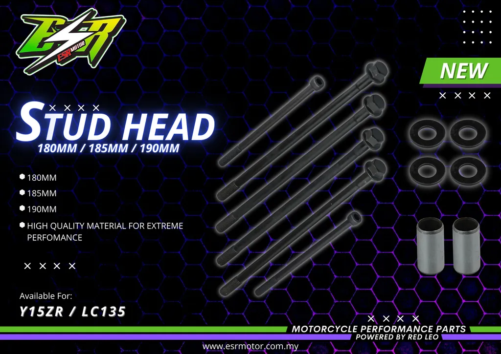 STUD HEAD / BLOCK JET ROD ESR Y15ZR & LC135 , Y16ZR & WAVE