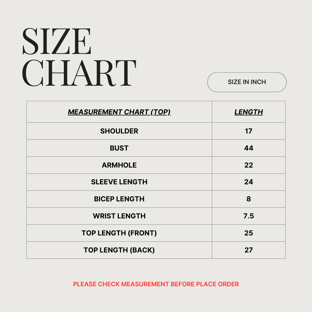 SIZE CHART ( TOP )