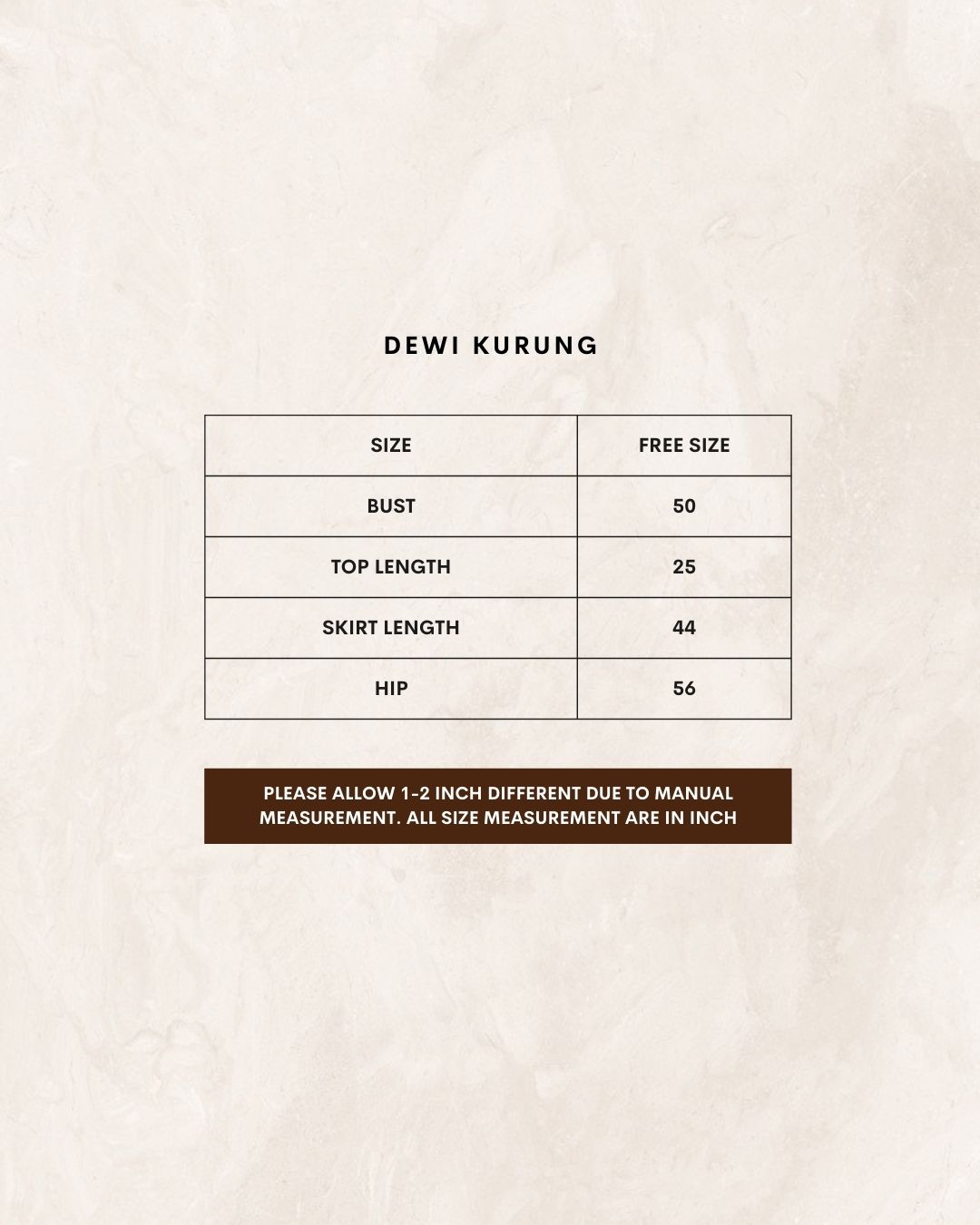 Tan Brown Minimalist Fashion Size Chart Instagram Story (Instagram Post (45))