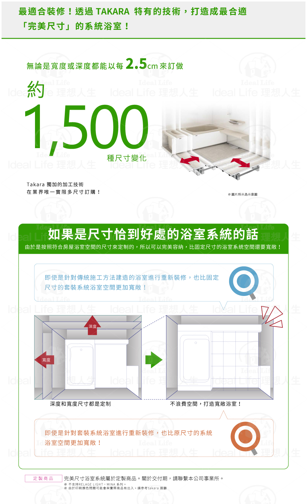 Takara Standard 鑄鐵琺瑯浴缸 高級型 系統浴室 System Bathroom 防震整體浴室 理想人生櫥櫃 Takara Standard 鑄鐵琺瑯浴缸 高級型 系統浴室 System Bathroom 防震整體浴室 理想人生櫥櫃