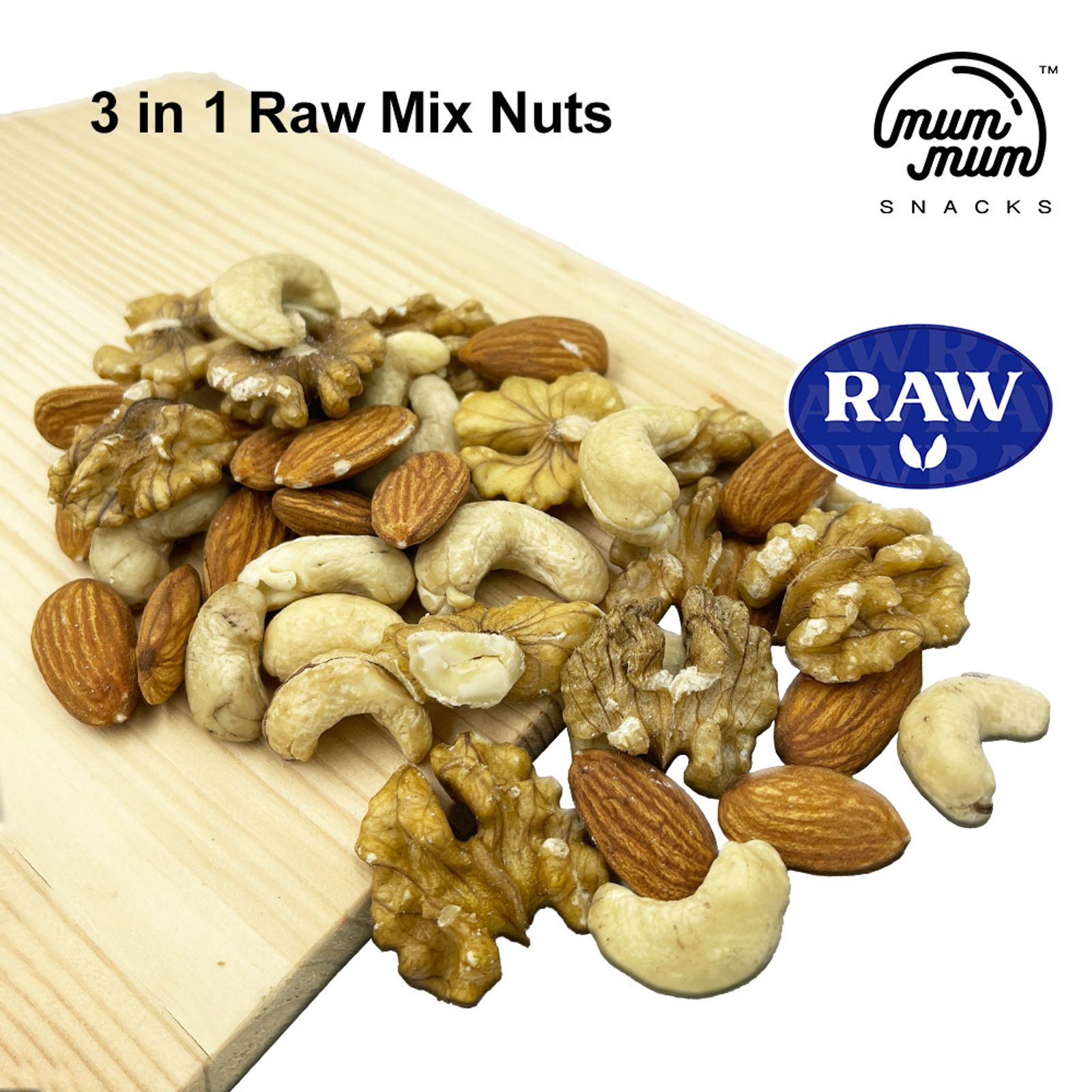 3 in 1 Assorted Raw Mix Nuts / Mix Nut Mentah
