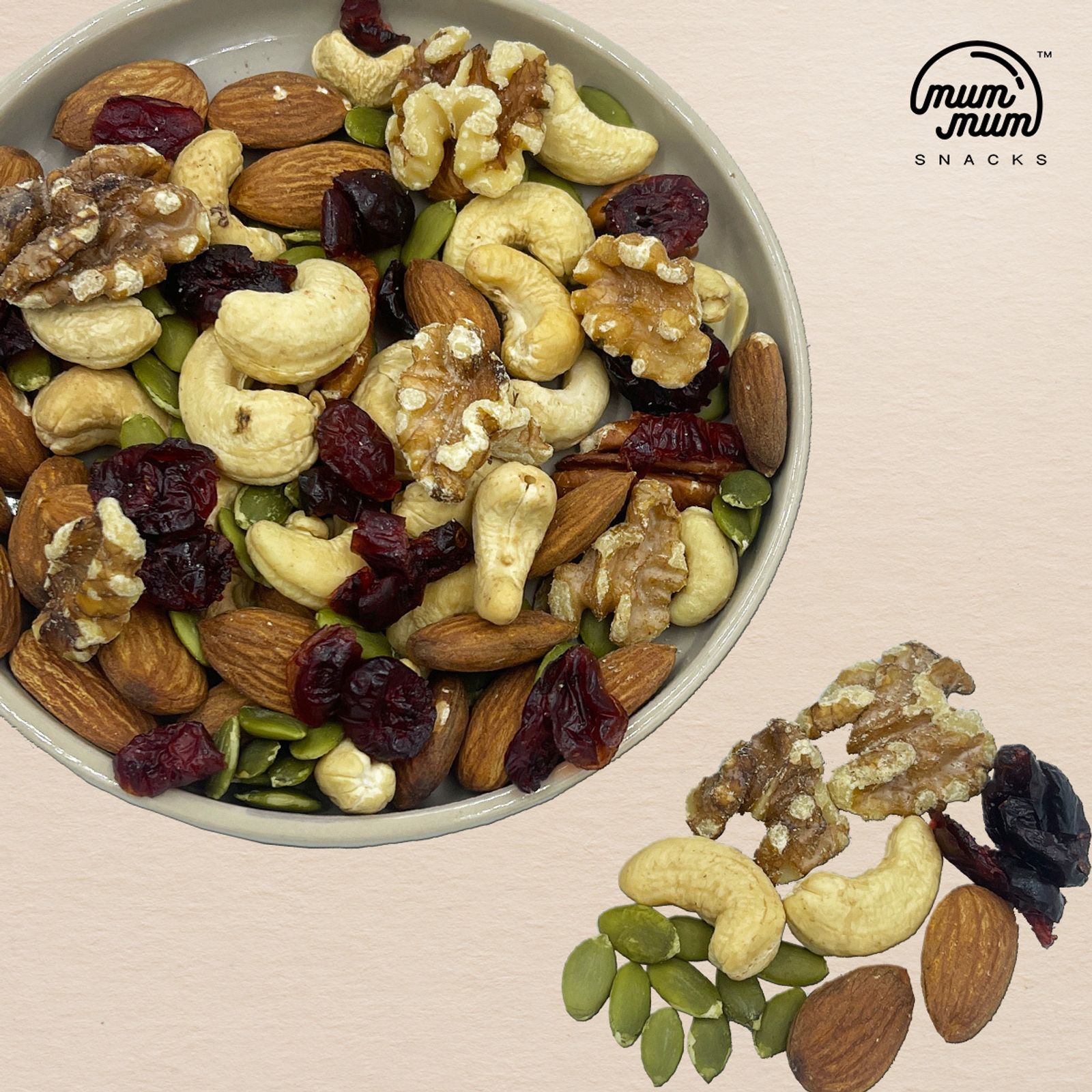 Brekkie Mix - Roasted Almond, Cashew, Walnut, Pumpkin Seed & Cranberry — photo 2
