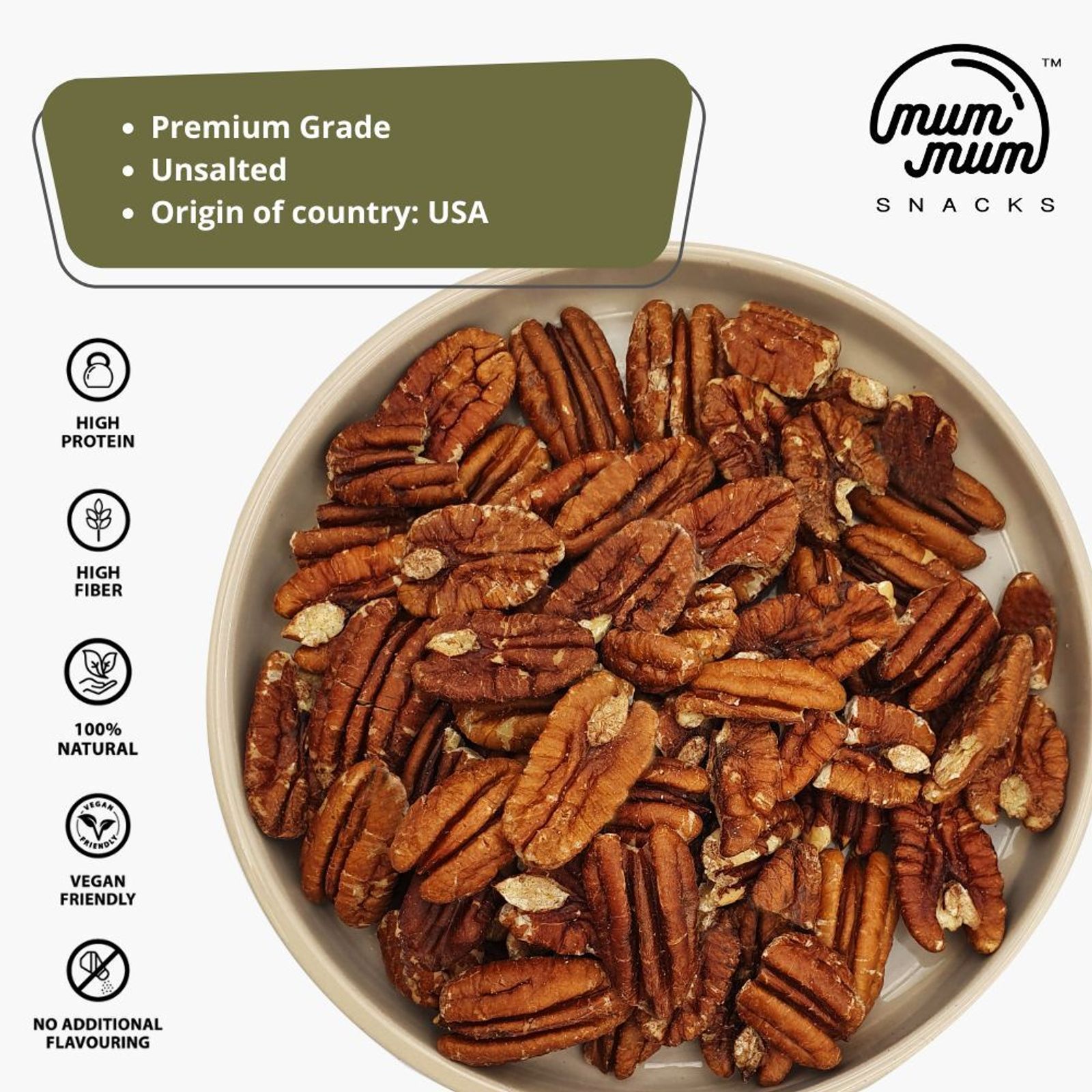 USA Premium Roasted (Unsalted) Pecan Nut — photo 2