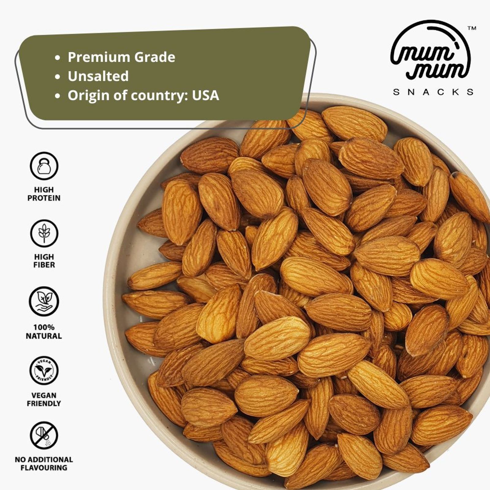 USA Premium Roasted (Unsalted) Almond — photo 2