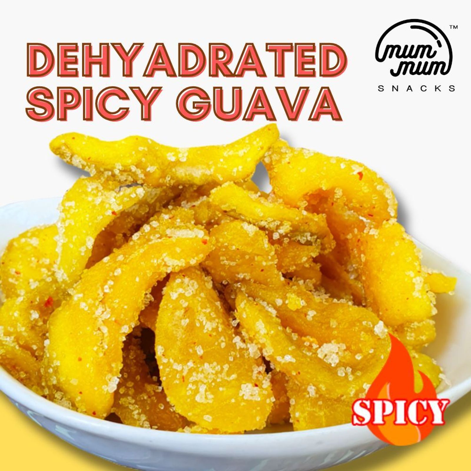 Spicy Dehydrated Guava Slice with Sugar / Pedas Buah Jambu Batu Kering