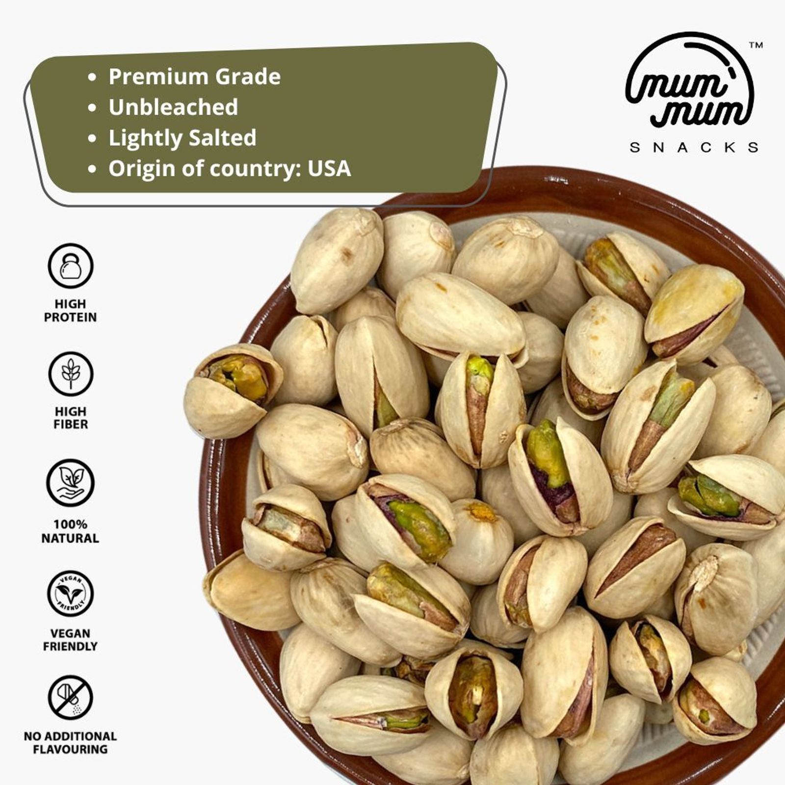Natural Roasted Unbleached Salted Pistachio — photo 2
