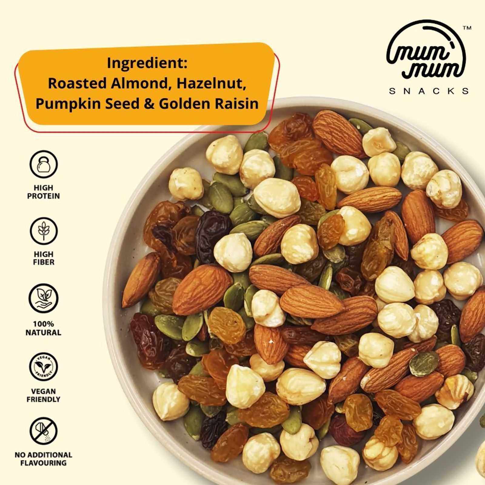 Cholesterol Balance Mix - Almond, Hazelnut, Pumpkin Seed & Golden Raisin — photo 2