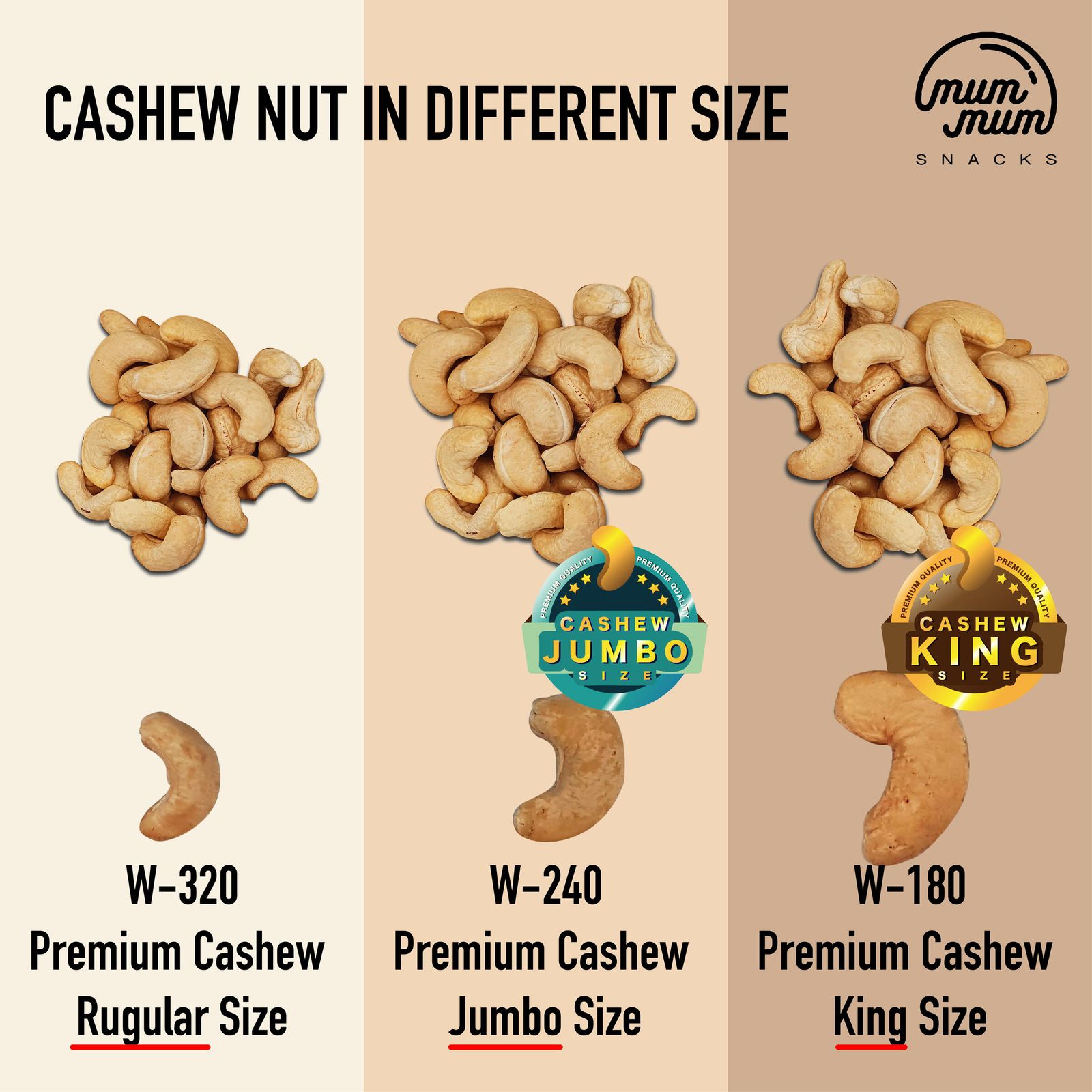 Roasted (Unsalted) Cashew Nut Bundle [1 x Roasted Cashew Nut & 1 x Roasted Jumbo Cashew Nut] - 500g each — photo 2