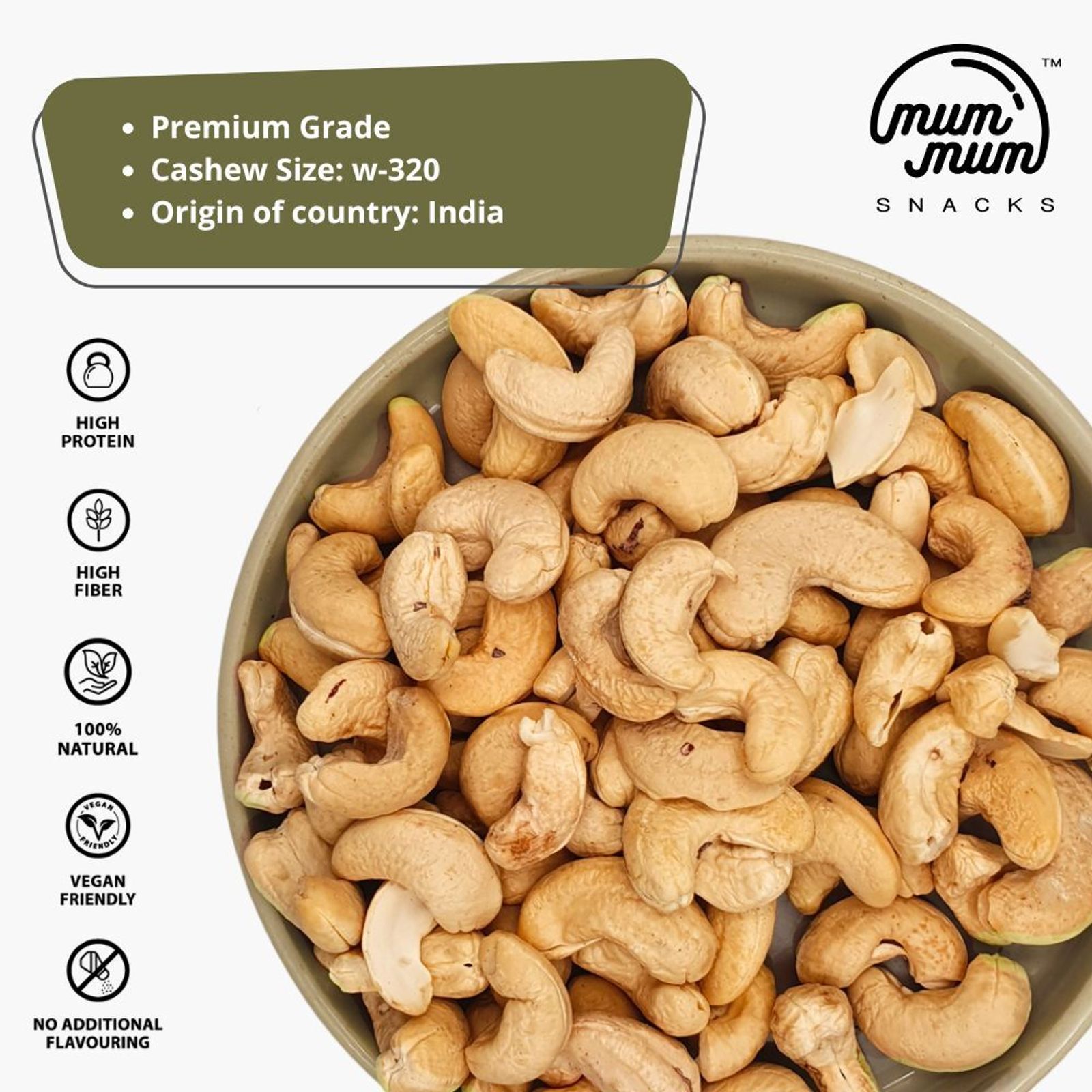 Nutty Delight Trio [500g each] - Roasted Almond, Roasted Cashew, Roasted Walnut — photo 2