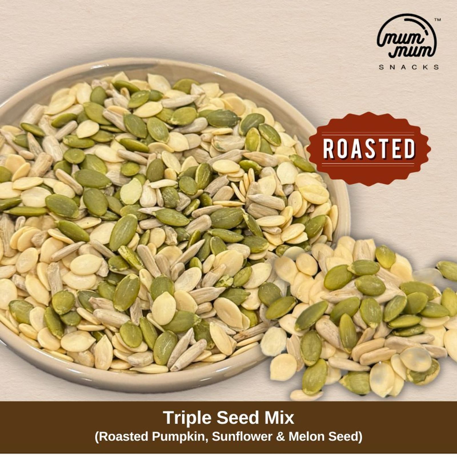 Triple Seed Mix - Roasted Pumpkin, Sunflower & Melon Seed