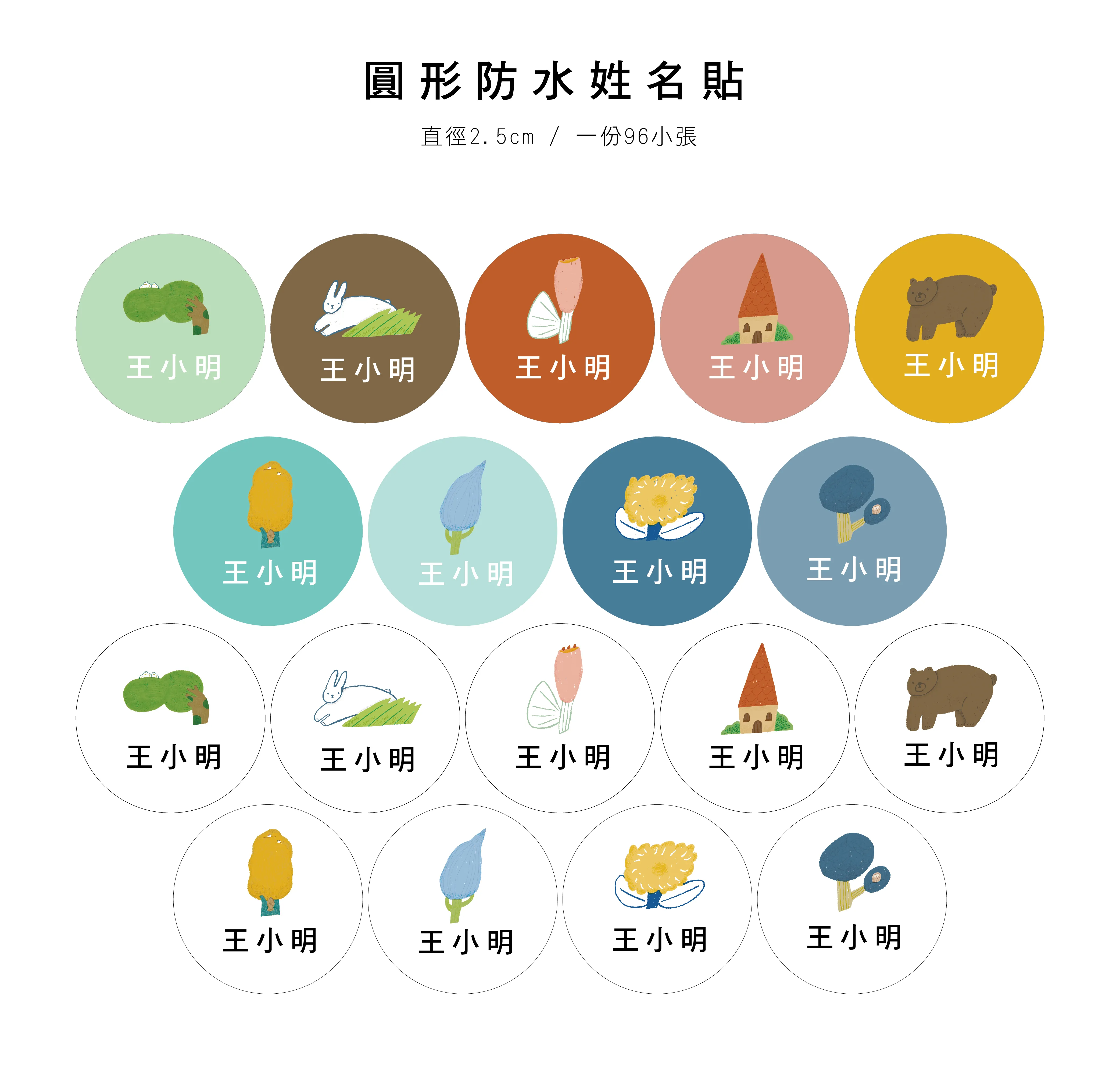 圓形防水姓名貼網頁 植物們_工作區域 1