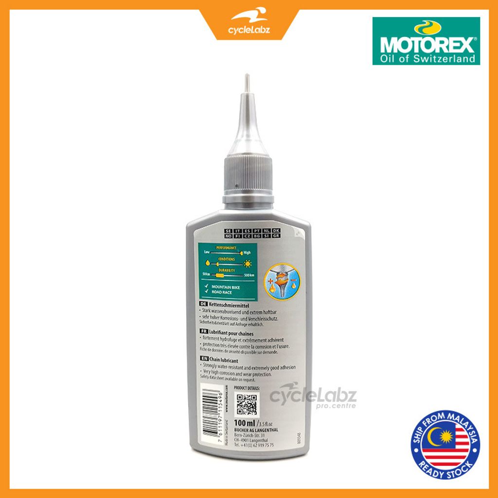 Motorex Wet Protect 100ml Performance Chain Lube Cyclelabz Pro Centre