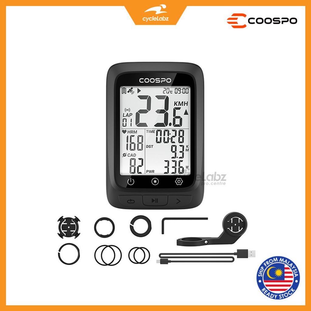 CooSpo BC107 Bike Cycling Computer GPS BeiDou Bluetooth 5.0 ANT+ with ...