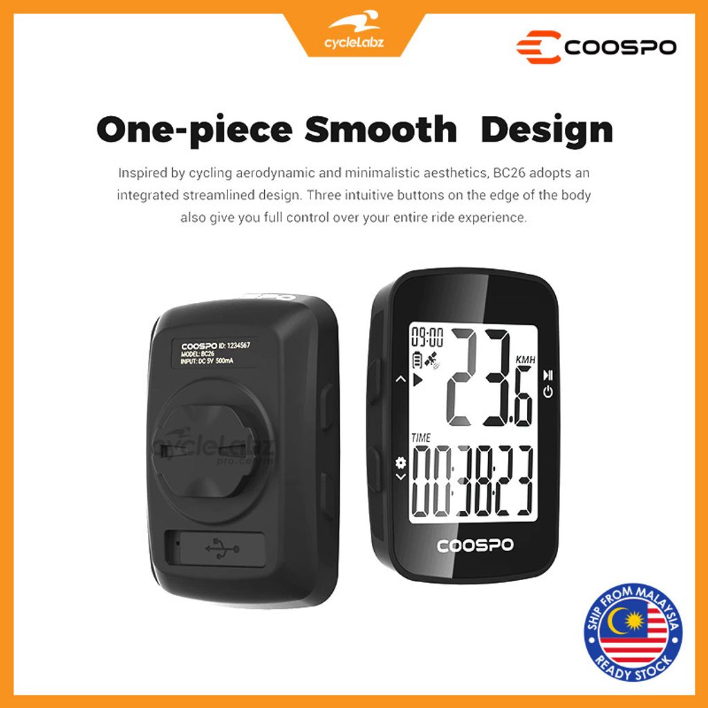 CooSpo BC26 Bike Cycling Computer GPS BeiDou Wireless Speedometer with