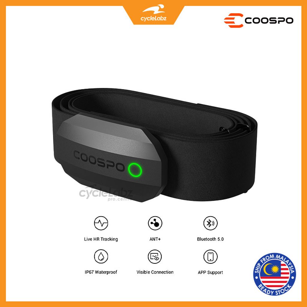 CooSpo H808S Chest Heart Rate Sensor Monitor Strap Bluetooth 4.0 ANT+