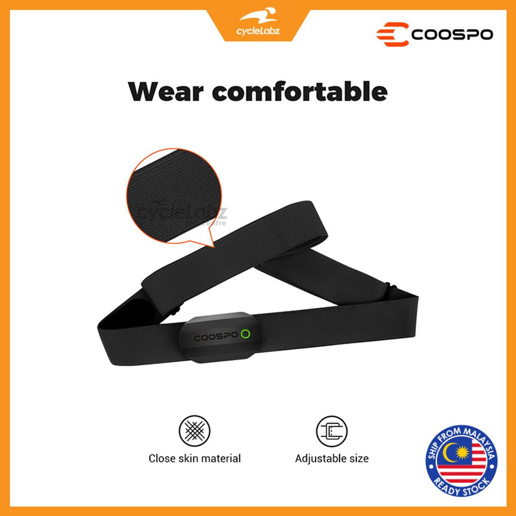 CooSpo H808S Chest Heart Rate Sensor Monitor Strap Bluetooth 4.0 ANT+