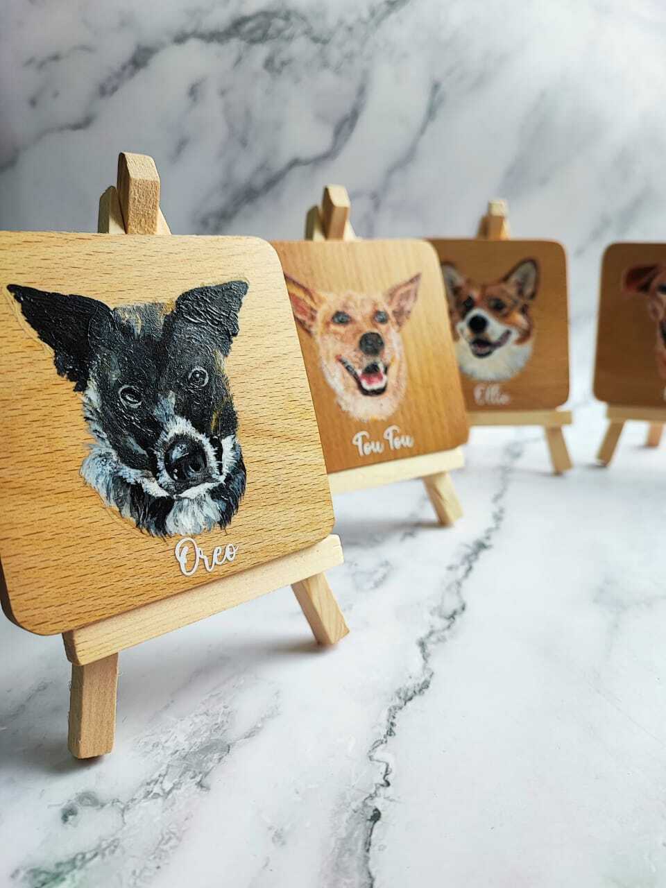 Custom Pet Portraits Handpainted in Acrylic – Artorias MY