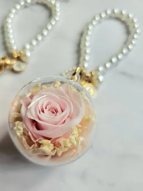 real flower bauble creation art artorias rose PINK (10)