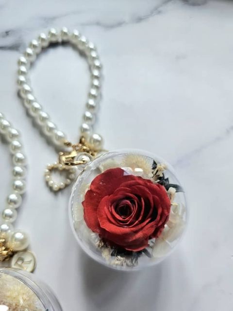 real flower bauble creation art artorias rose RED (4)