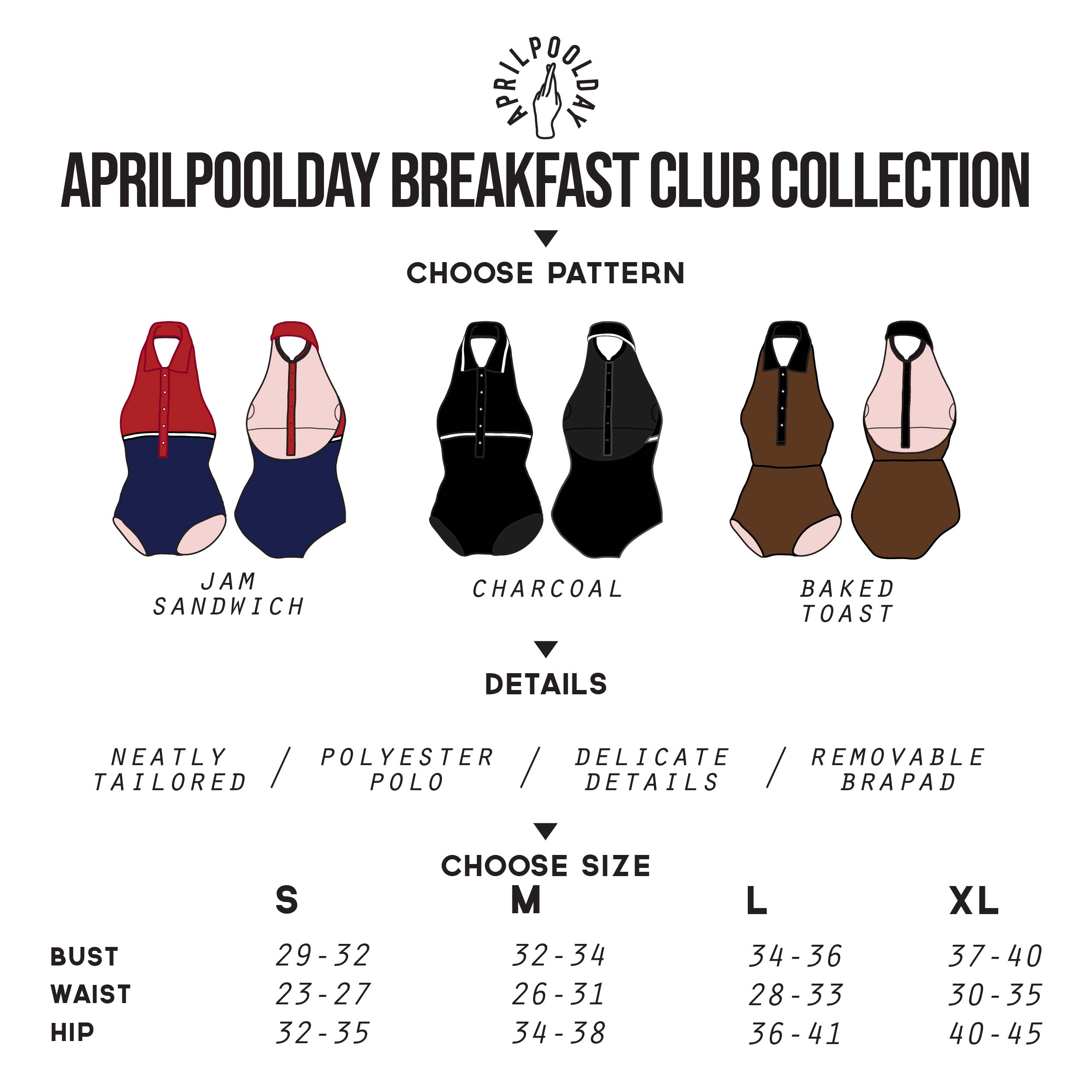 aprilpoolday泳衣-breakfastclub泳衣尺寸表