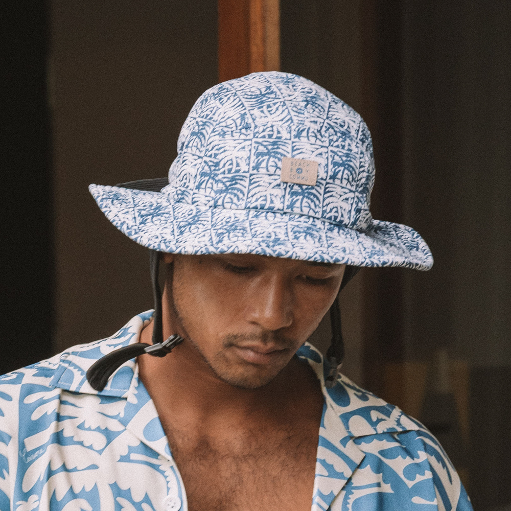 藍色椰子衝浪帽:潛水帽 blue coco surf hat5