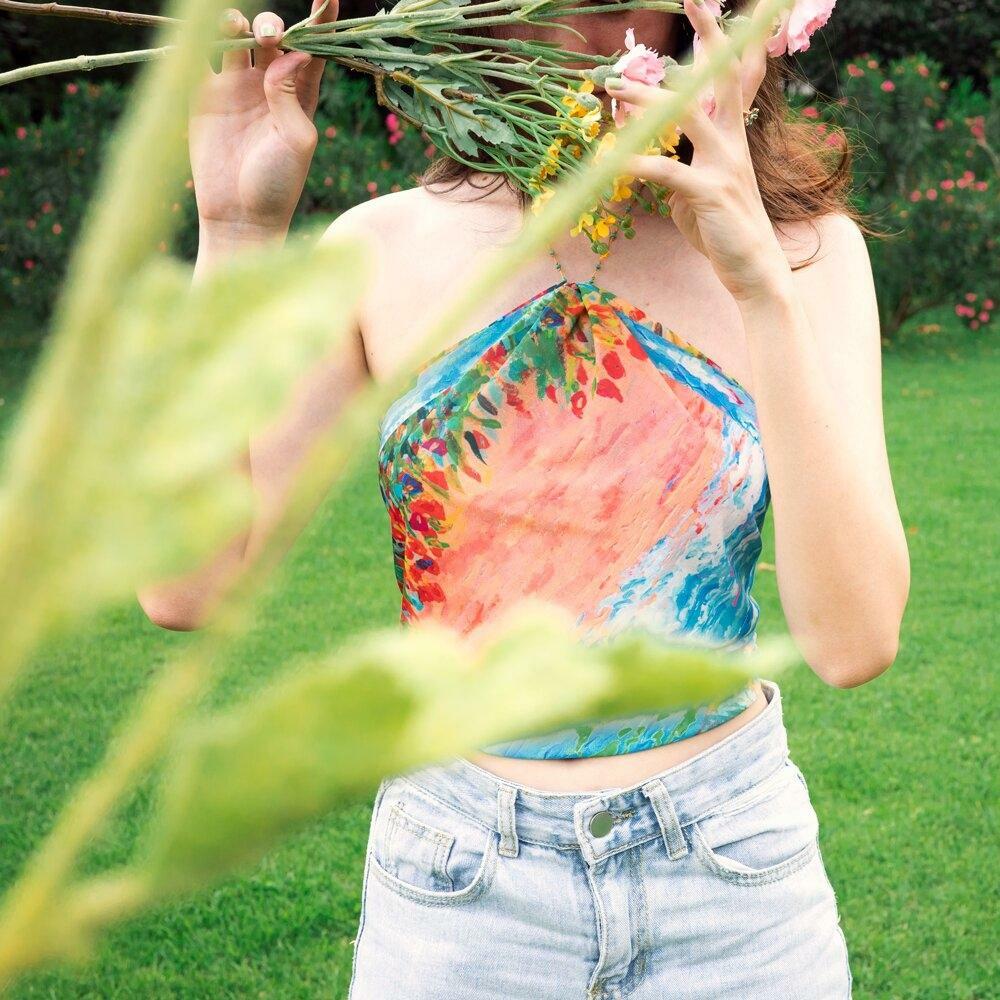 bandana scarf - Dancing flowers 11