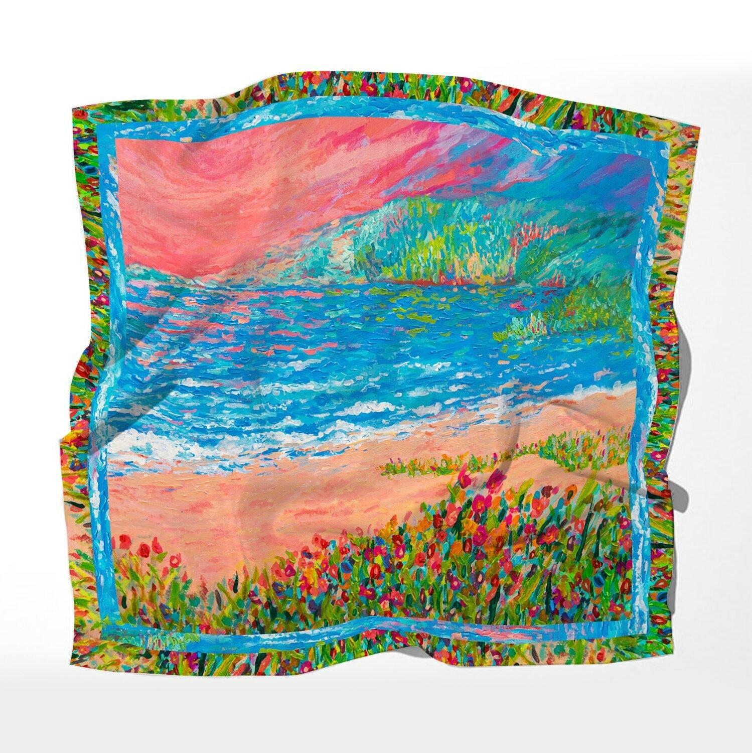 bandana scarf - Dancing flowers 