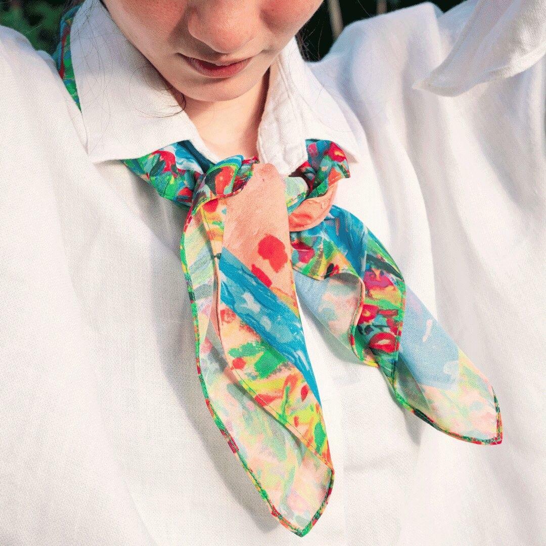 bandana scarf - Dancing flowers 4