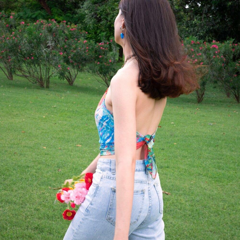 bandana scarf - Dancing flowers 10
