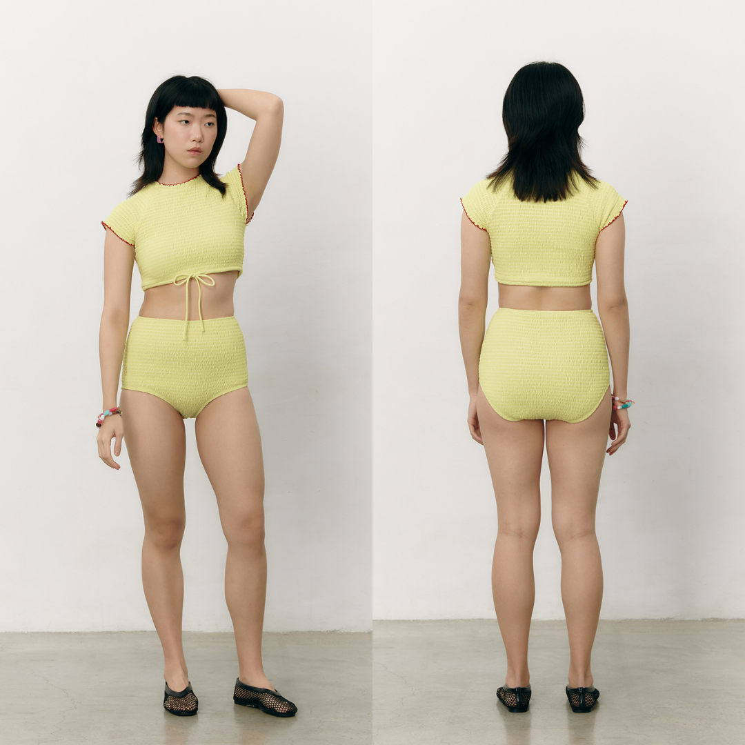 aprilpoolday泳衣smoggie短袖泳衣