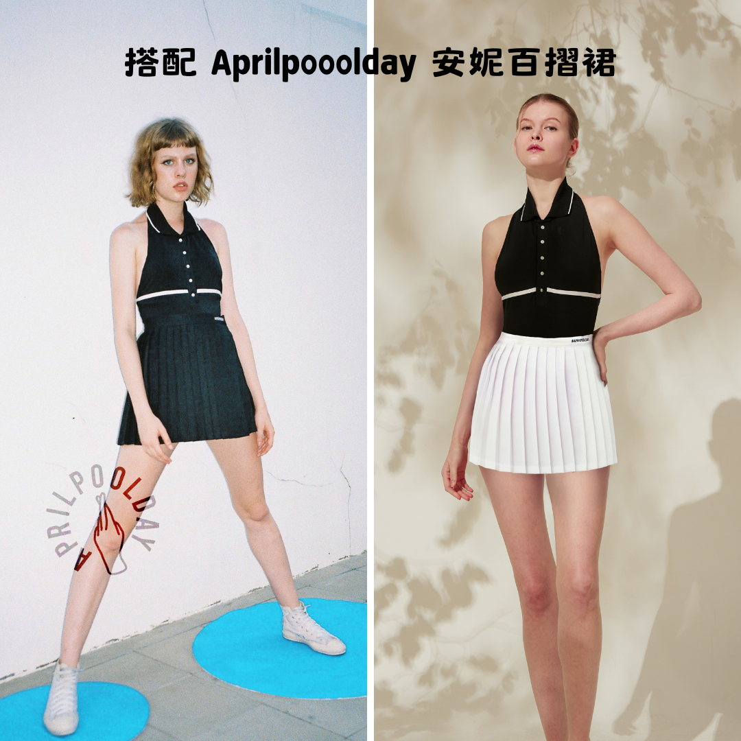 Breakfast Club 復古 Polo 衫美背連身泳衣│低衩包臀│泰國 Aprilpoolday 泳衣10