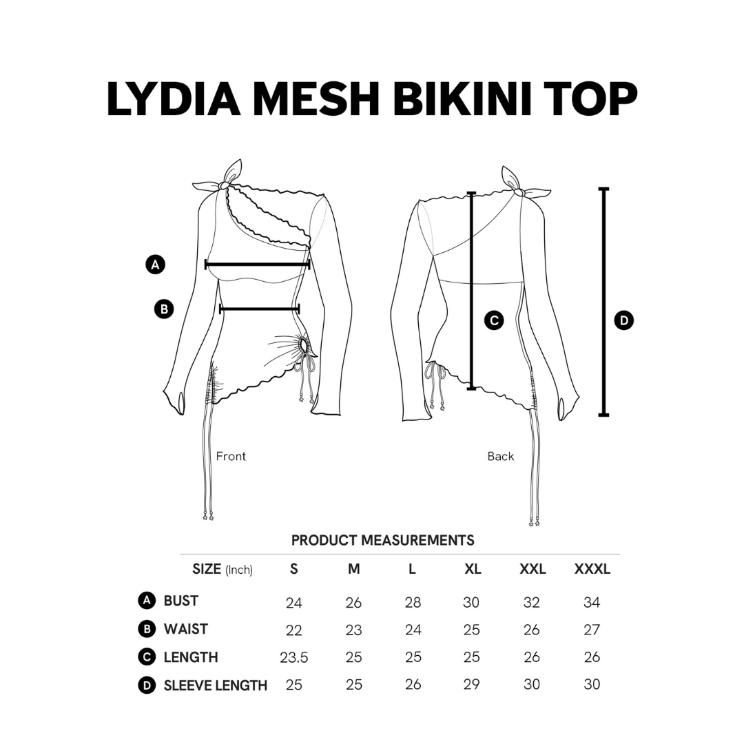 Aprilpoolday 2025 年末的系列 The Festival - Lydia 黑色網紗彈性布料上衣 Bra top (有胸墊)9