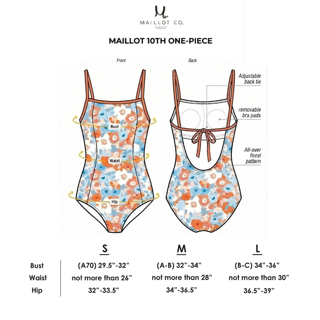 Maillot花花連身泳衣10週年特殊款10