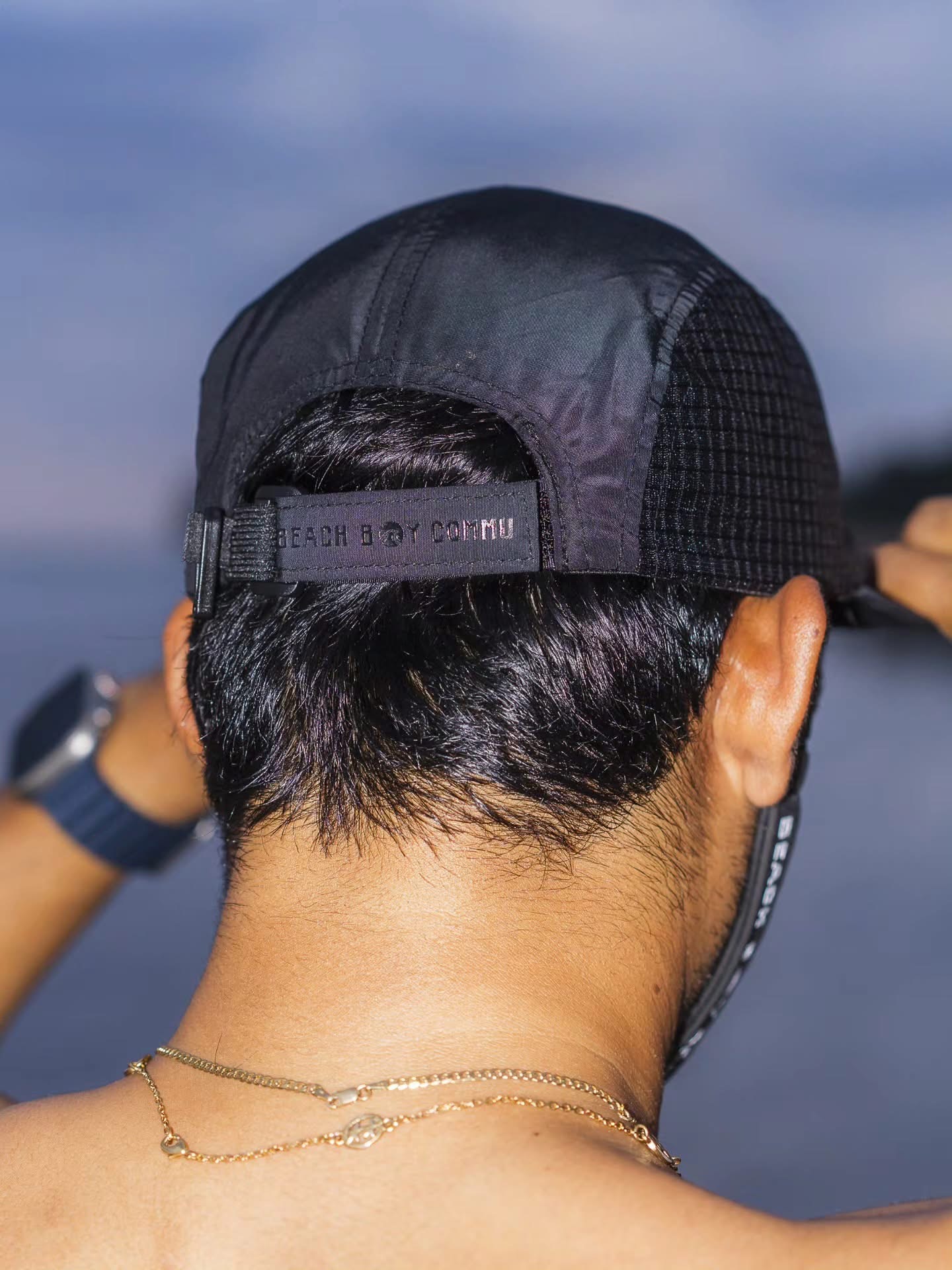 beachboycommu黑色衝浪帽_跑步小帽11