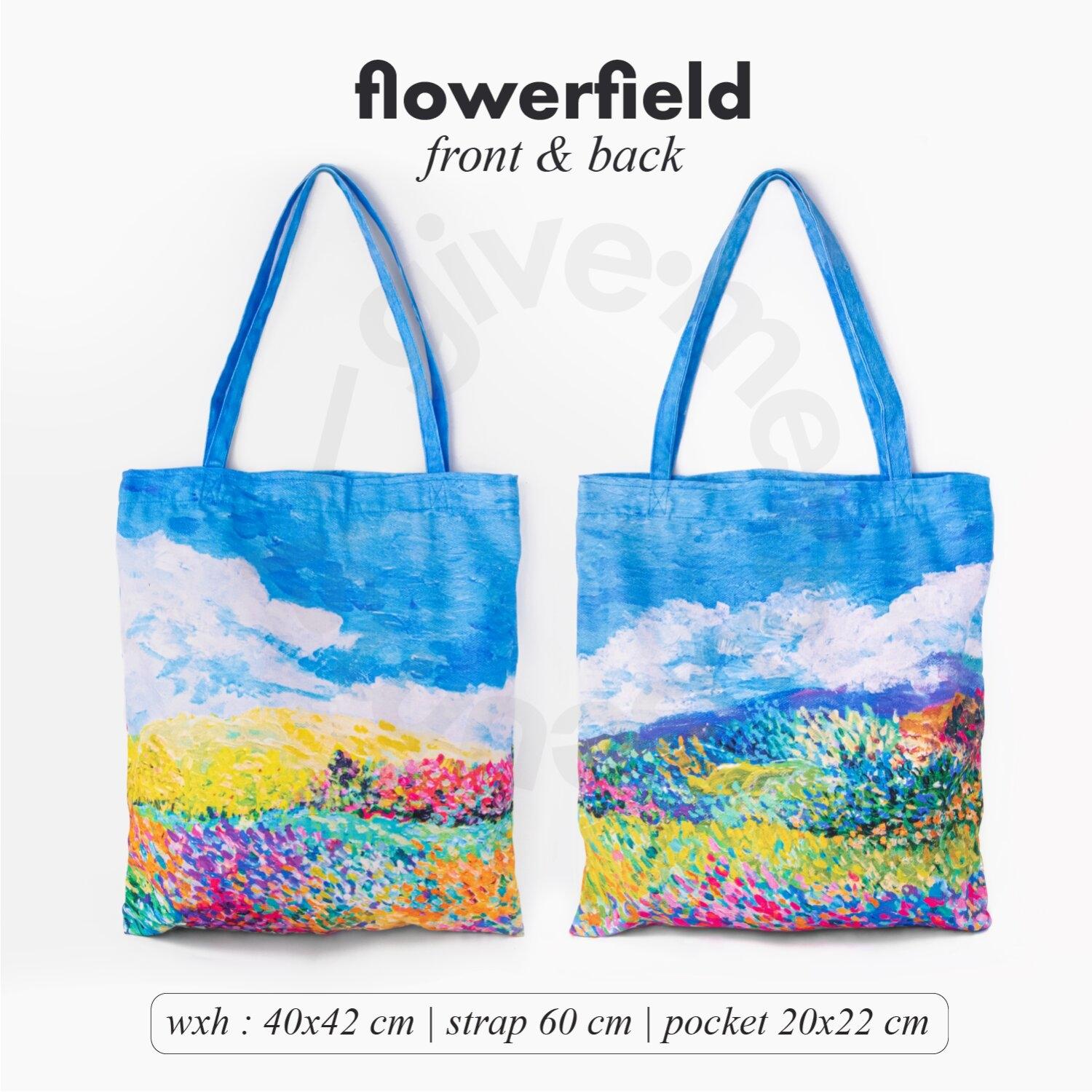 tote bag - flowerfield 13
