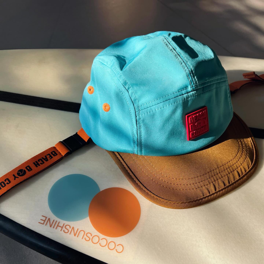 beachboycommu藍色撞色衝浪帽_跑步小帽3